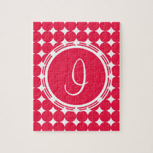 Red Polka Dot Monogram