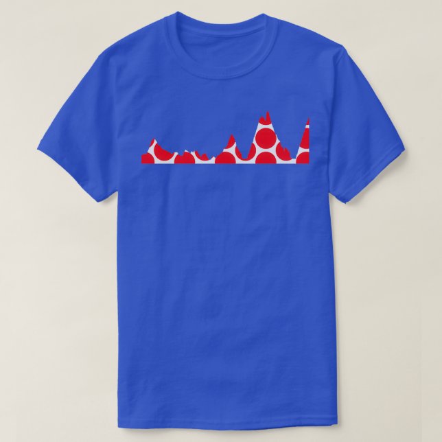Red Polka Dot Mountain Profil T-Shirt (Design vorne)