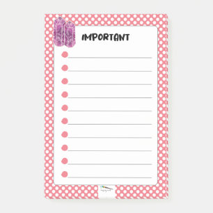 Red Polka Dot Red Wine Diamant WICHTIG Post-it Klebezettel