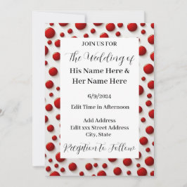 Red Polka Dot Style Einladung personalisieren