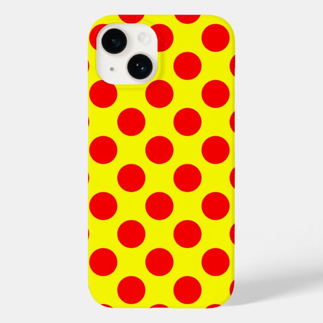 Red Polka Dots Case-Mate iPhone 14 Hülle (Rückseite)