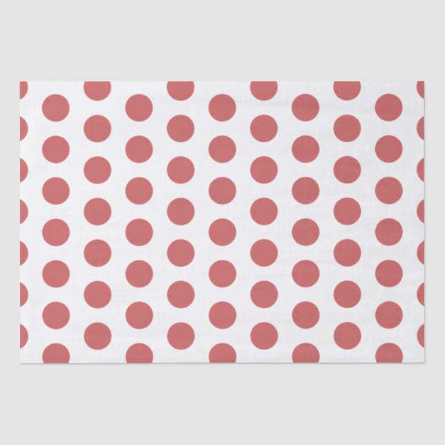 Red Polka Dots Einzelhandelsverpackung Seidenpapier (Vorderseite)
