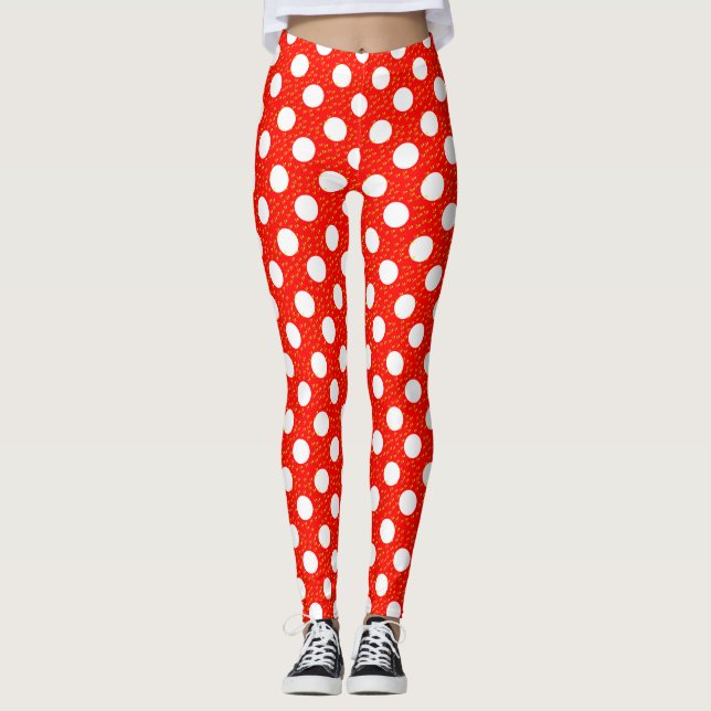 Red Polka Dots Leggings (Vorderseite)