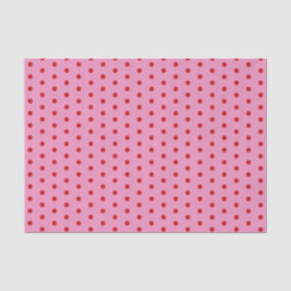 Red Polka Dots on Pink Seidenpapier