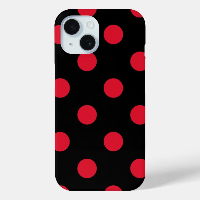 red polka-dots pattern Case-Mate iPhone hülle (Rückseite)