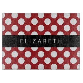 Red Polka Dots, Polka Dot Pattern, Ihr Name Schneidebrett