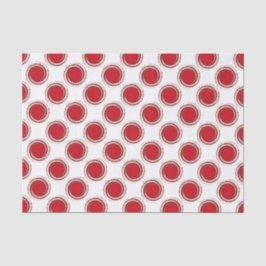 Red Polka Dots Swirling Circles Seidenpapier