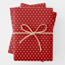 Red Polka Dots Valentinstag Gift Wrap