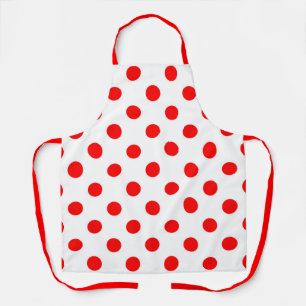 Red Polka Dots (weißer Hintergrund) Schürze