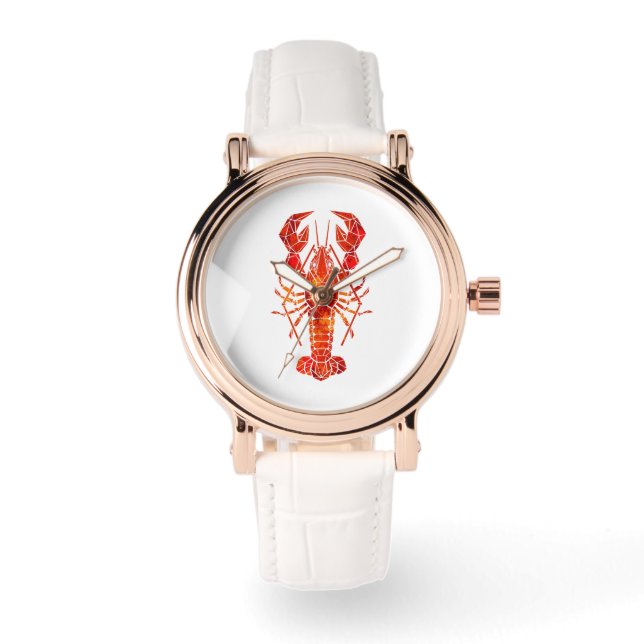 Red polygonal lobster armbanduhr (Vorderseite)