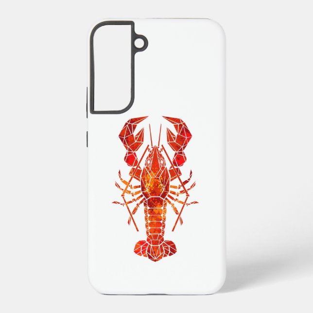 Red polygonal lobster samsung galaxy hülle (Rückseite)