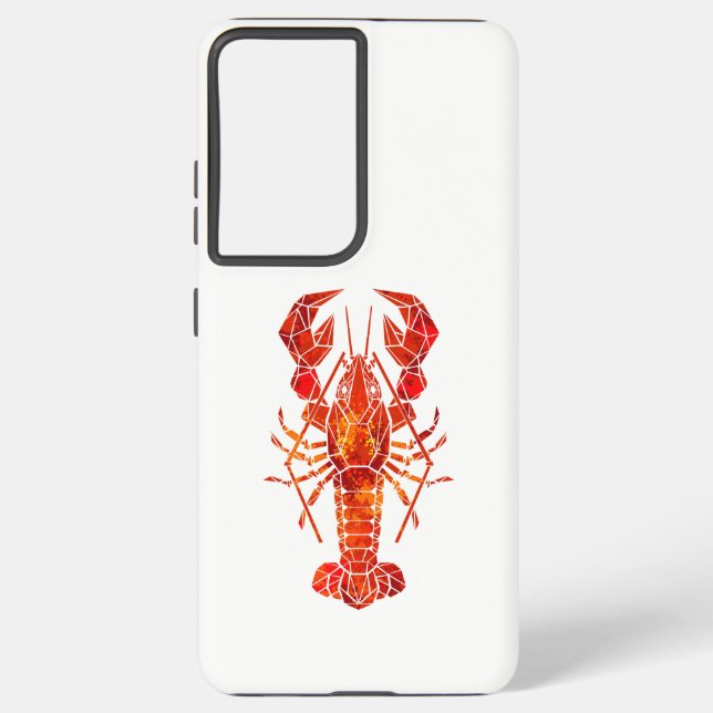 Red polygonal lobster samsung galaxy hülle (Rückseite)