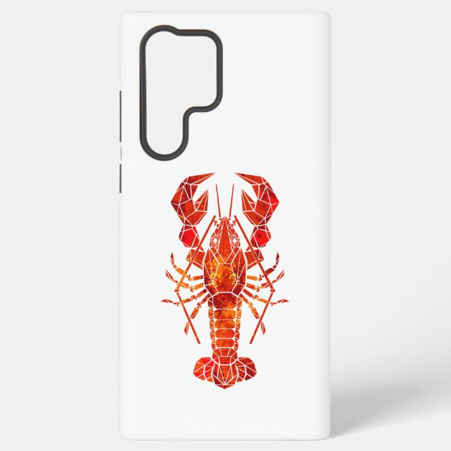 Red polygonal lobster samsung galaxy hülle (Rückseite)