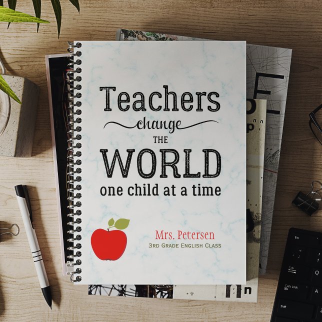 Red pomme or citation marbre élégant nom de profes (Créateur téléchargé)