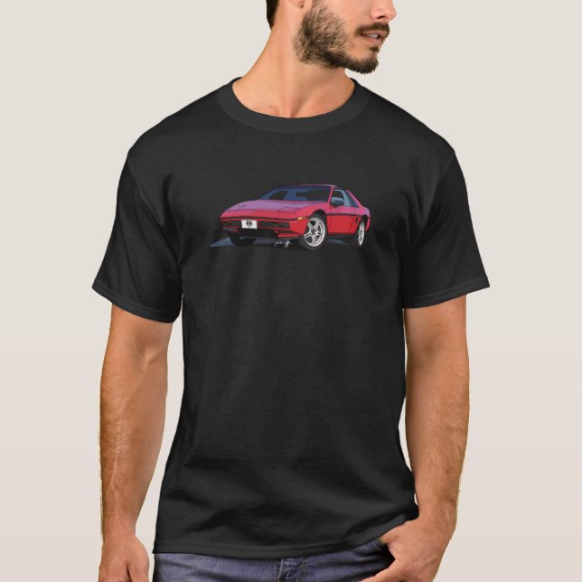 Red Pontiac Fiero T-Shirt (Vorderseite)