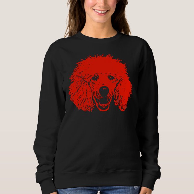 Red Poodle T- Sweatshirt (Vorderseite)