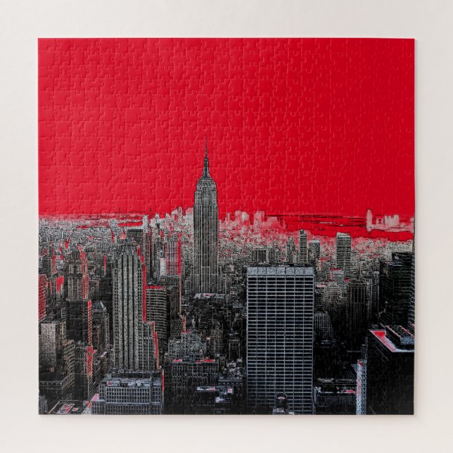 Red Pop Art New York City Manhattan (Vertikal)