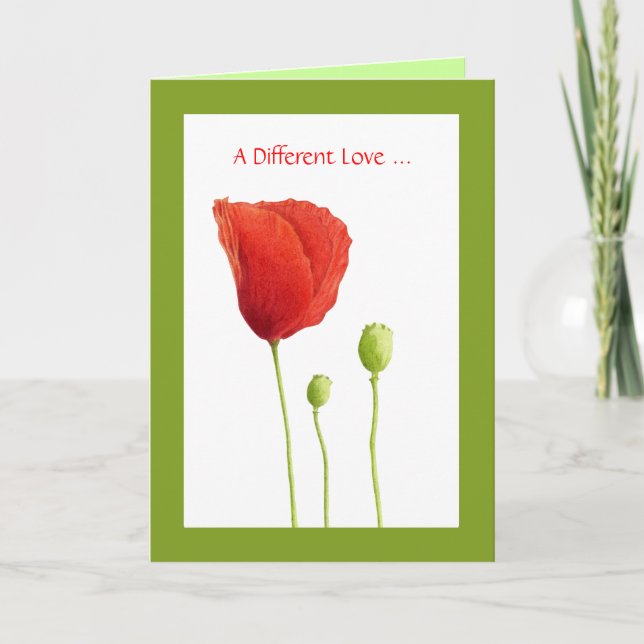 Red Poppe Liebe Card Karte (Vorderseite)