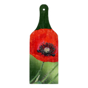 Red Poppe Seed Cutting Board Schneidebrett