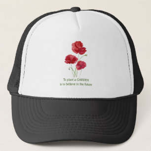 Red Poppe zur Pflanze eines Gartens Inspiration Zi Truckerkappe