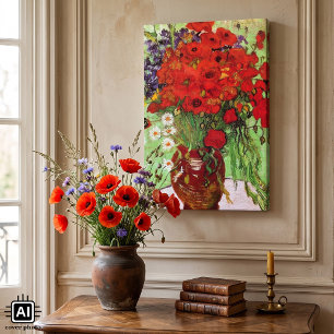 Red Poppies and Daisies von Vincent van Gogh Leinwanddruck