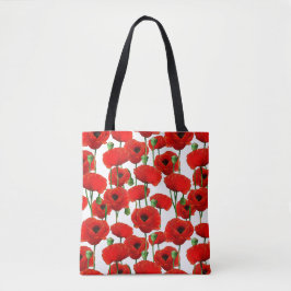 Red Poppies Blumenmuster Tasche