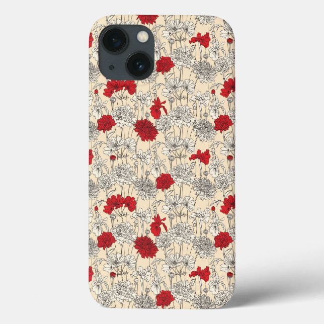 Red Poppies Case-Mate iPhone Hülle (Rückseite)