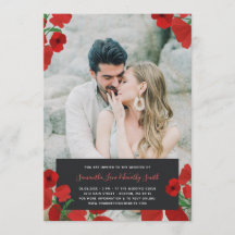 Red Poppies Custom Foto Wedding
