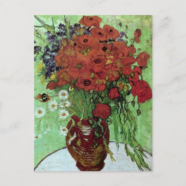 Red Poppies & Daisies (F280)Van Gogh Fine Art Postkarte (Vorderseite)