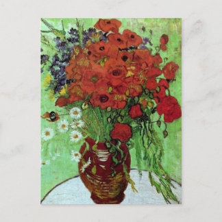 Red Poppies & Daisies (F280) Van Gogh Fine Art Postkarte