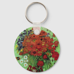 Red Poppies & Daisies (F280) Van Gogh Fine Art Schlüsselanhänger