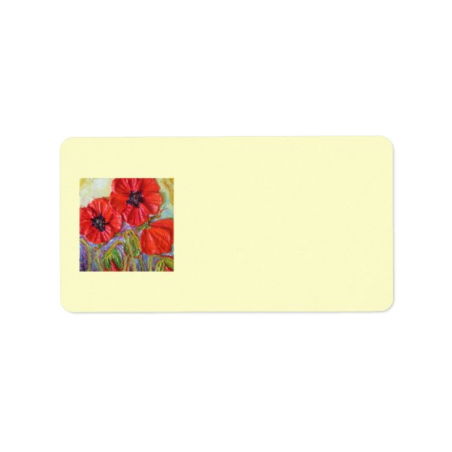 Red Poppies II-Adressetikett Paris Adressaufkleber (Vorne)