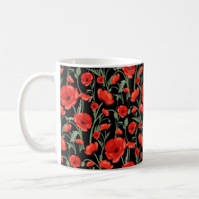 Red Poppies Kaffeetasse (Links)