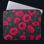 Red Poppies Laptopschutzhülle<br><div class="desc">Poppy flowers,  hand-painted in Photoshop,  seamless pattern.</div>