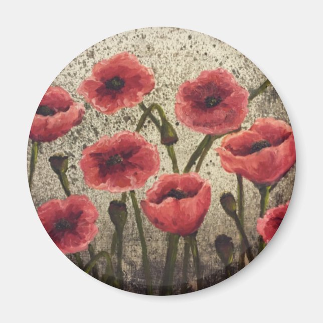 Red poppies magnet (Vorne)