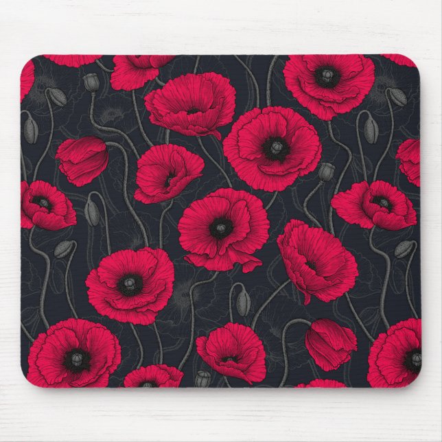 Red Poppies Mousepad (Vorne)