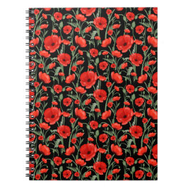 Red Poppies Notizblock