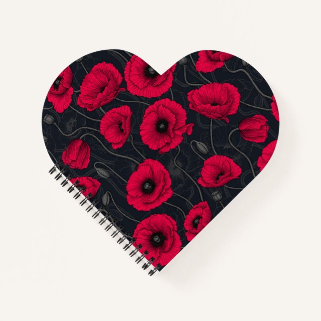 Red Poppies Notizbuch (Vorderseite)