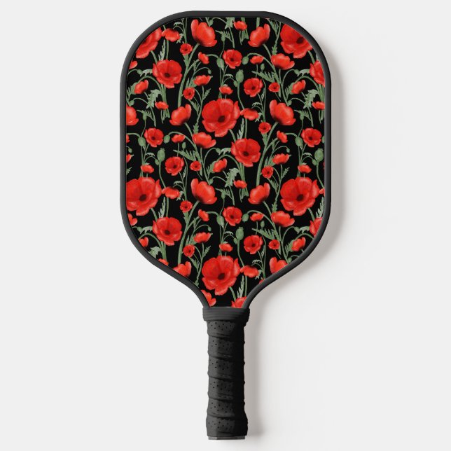 Red Poppies Pickleball Schläger (Vorderseite)