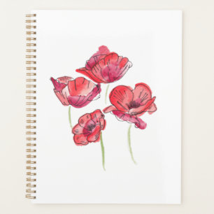 Red Poppies Planner Planer