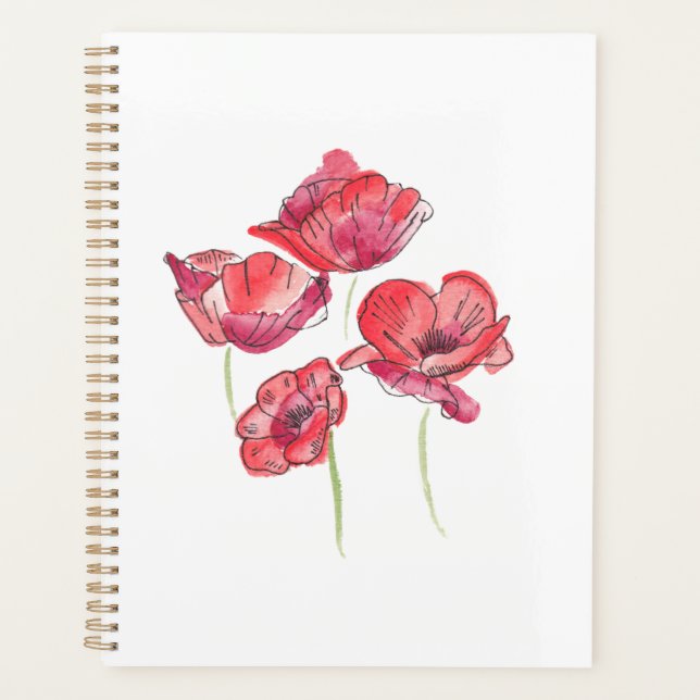Red Poppies Planner Planer (Vorderseite)