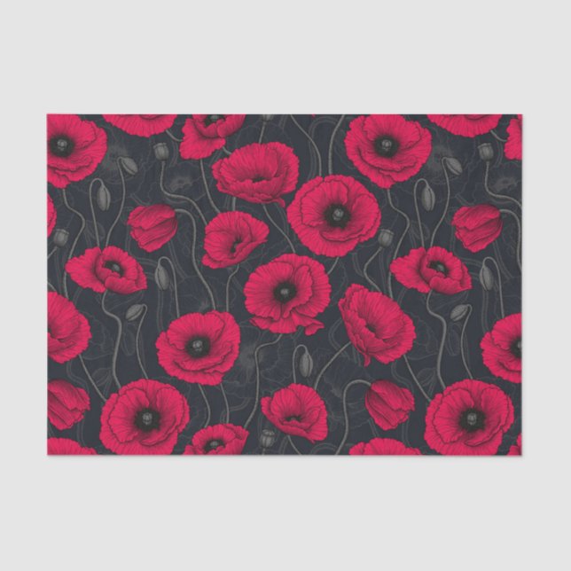 Red Poppies Seidenpapier (Vorderseite)