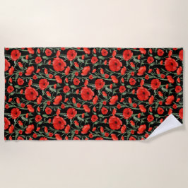Red Poppies Strandtuch