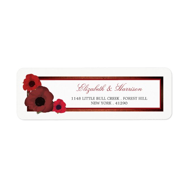 Red Poppies und Burlap Wedding (Vorne)