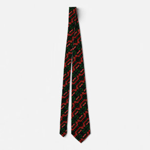 Red Poppy Black Krawatte