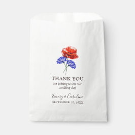 Red Poppy Blue Cornflower Rustic Wedding Vielen Da Geschenktütchen