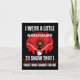 Red Poppy Blume Usa Memorial Day Karte
