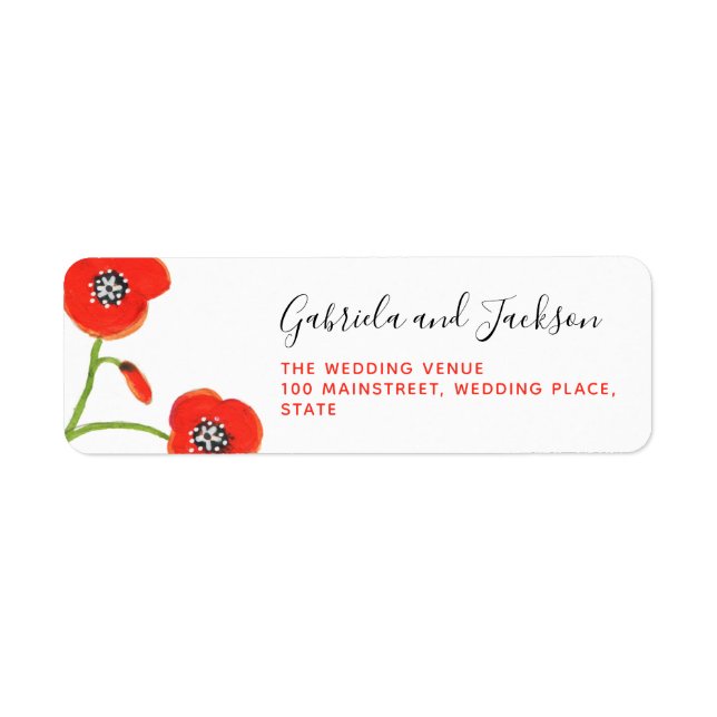 Red Poppy Blume Wedding (Vorne)