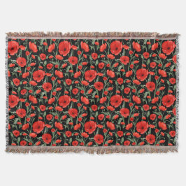 Red Poppy Decke
