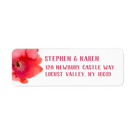 Red Poppy Elegante Rücksendeadresse